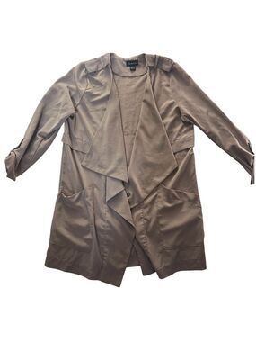 3/ $20 Seductions Waterfall Draped Duster Jacket Mauve Small Petite